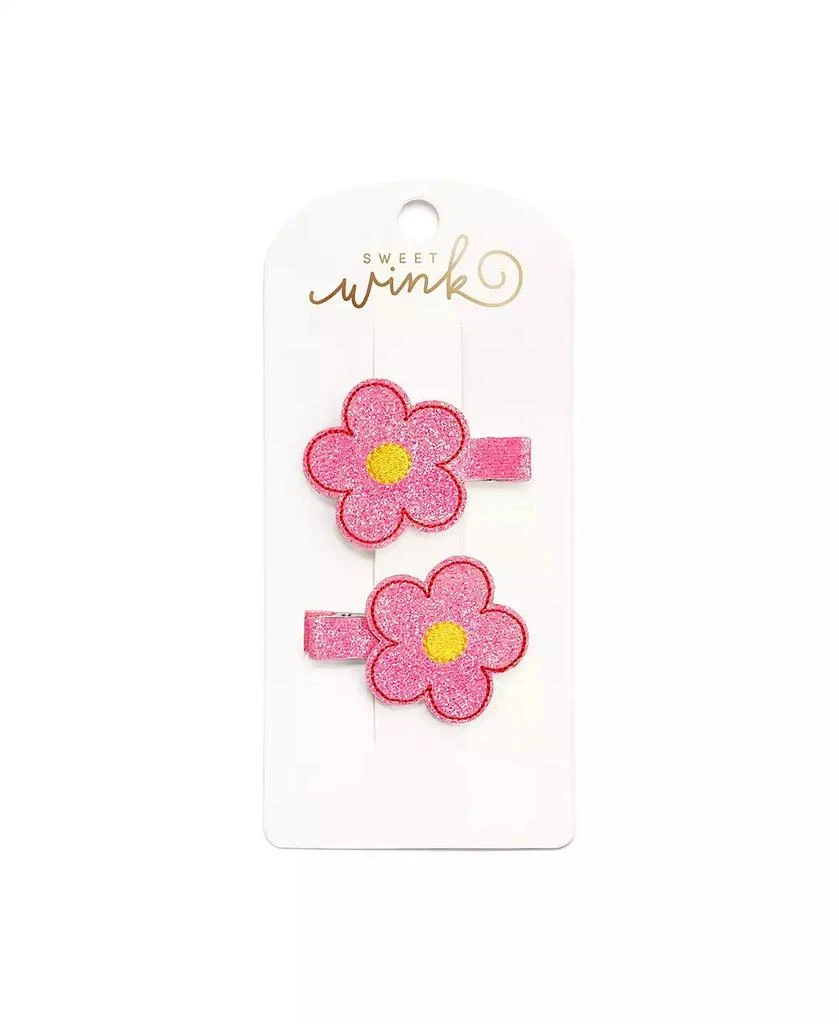 Sweet Wink Girls Pink Daisy Clip Set