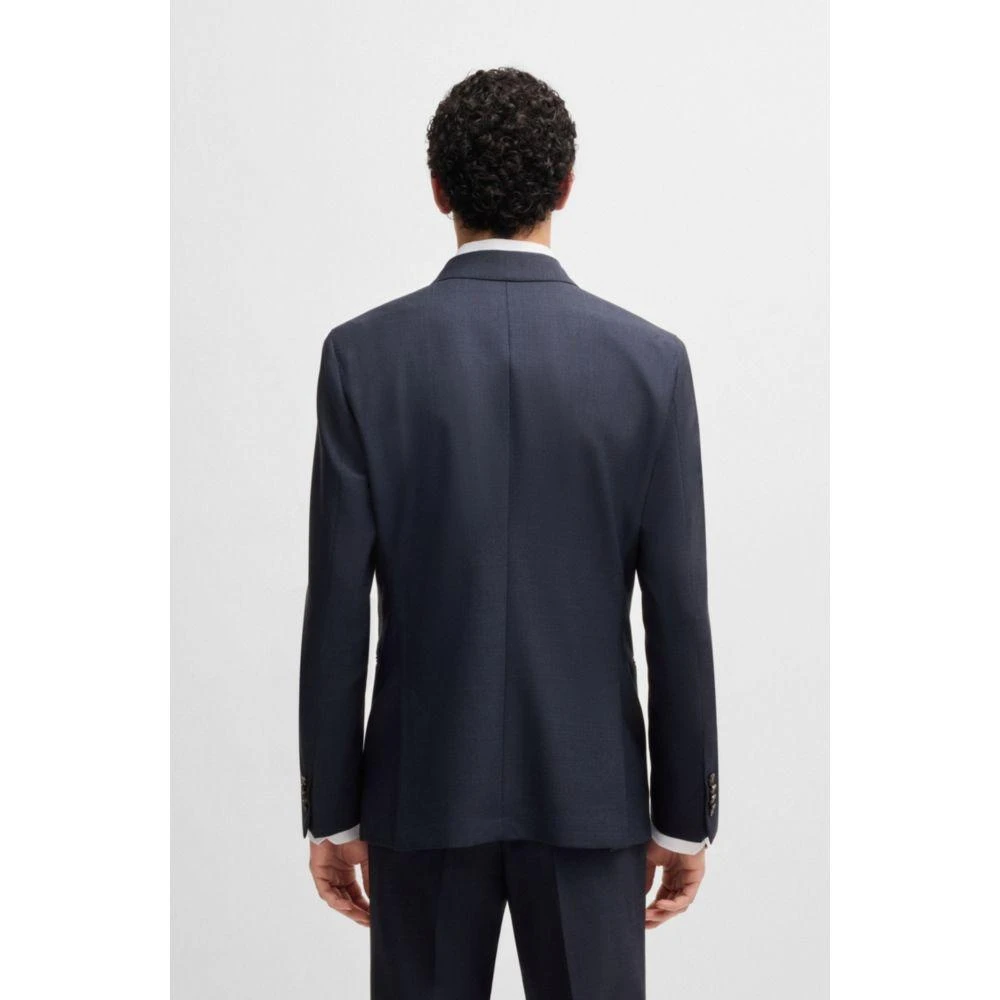 Hugo Boss Melange suit in wool with natural stretch 4