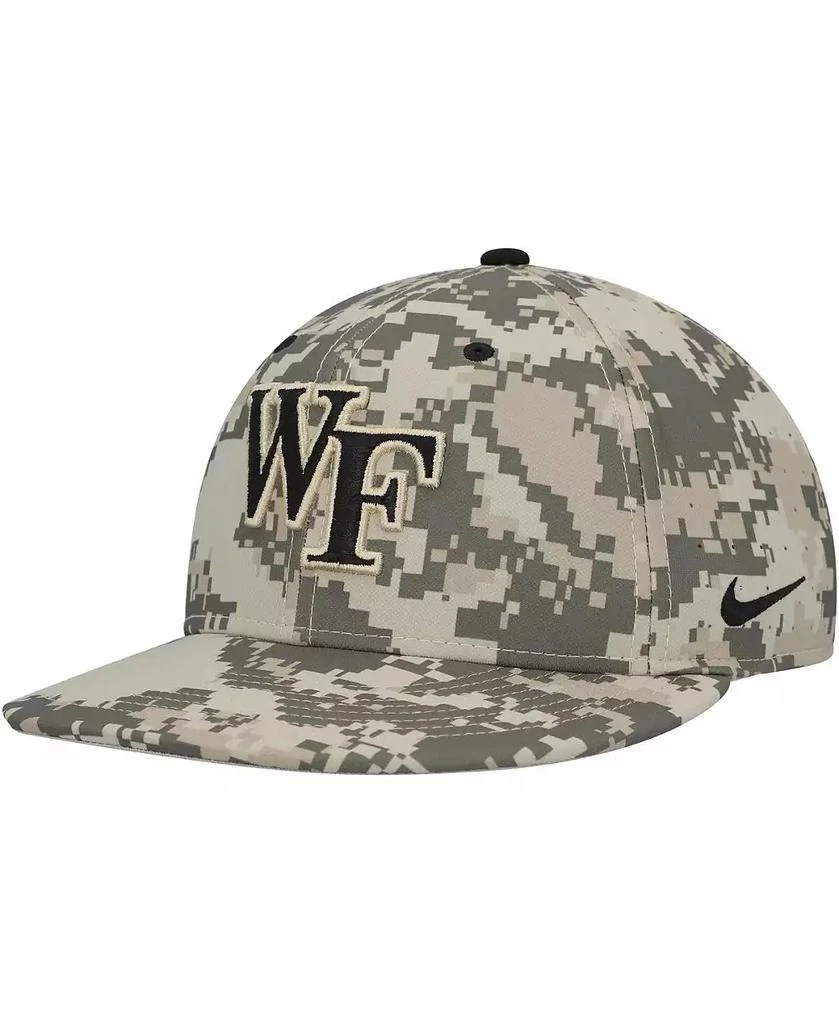 NIKE Men's Camo Wake Forest Demon Deacons Aero True Baseball Performance Fitted Hat 1
