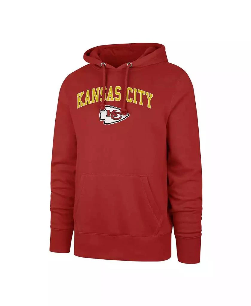 47 Brand Men's Red Kansas City Chiefs Arch Game Headline Pullover Hoodie 3