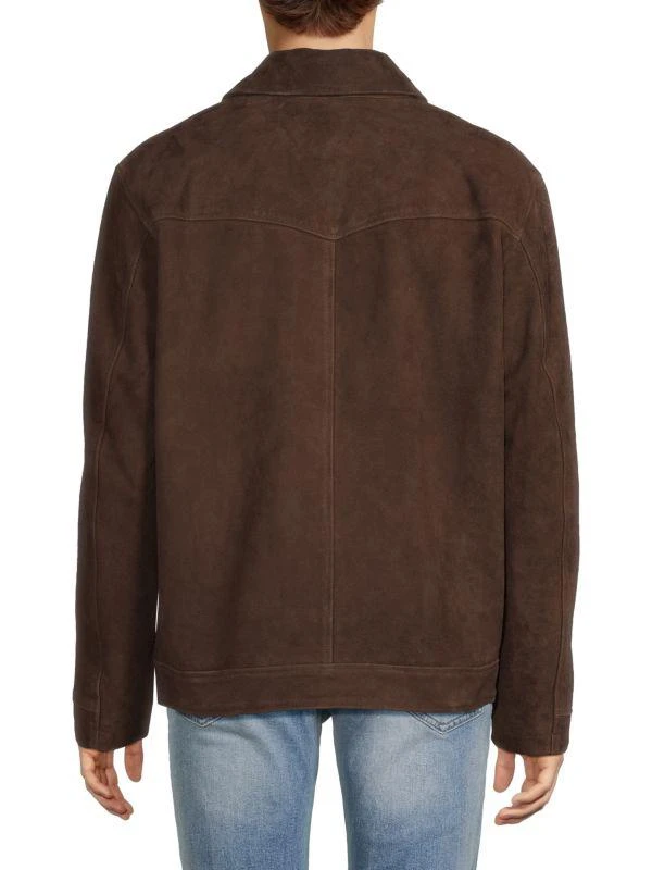 Slate & Stone Suede Zip-Up Racer Jacket 2