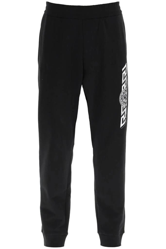 Versace Men's Black Greca Cotton Sweatpants 1