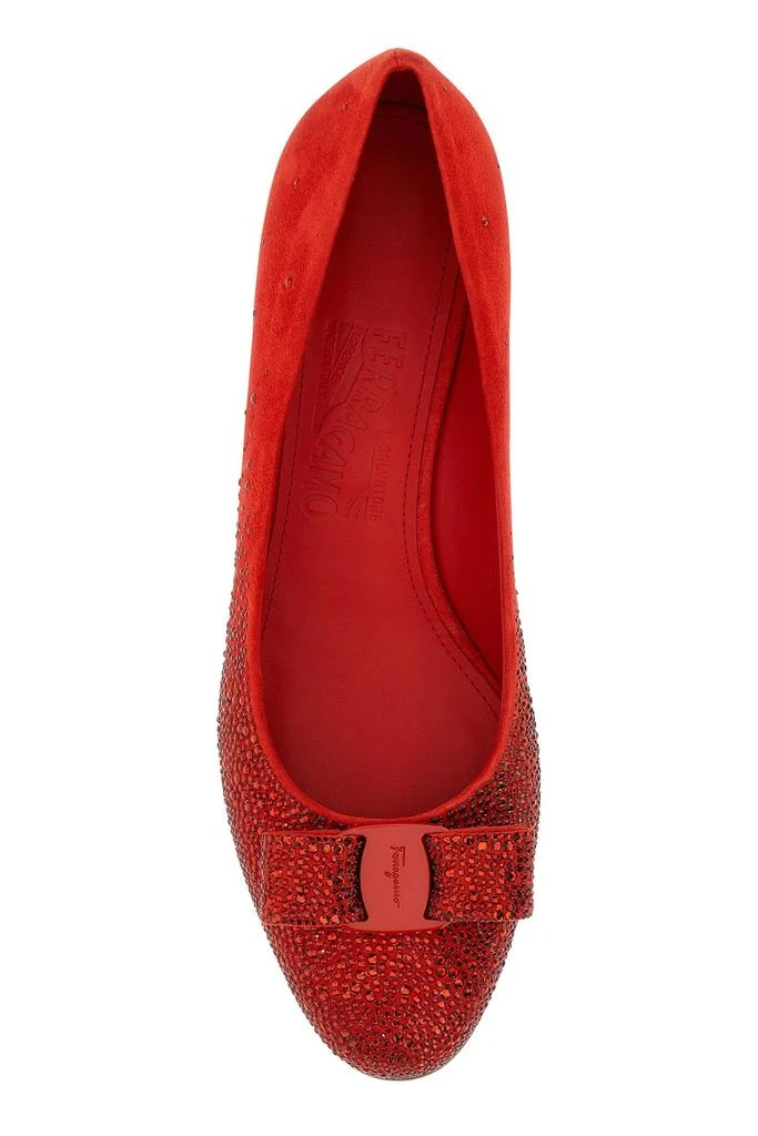 Salvatore Ferragamo Red suede Vara pumps 3