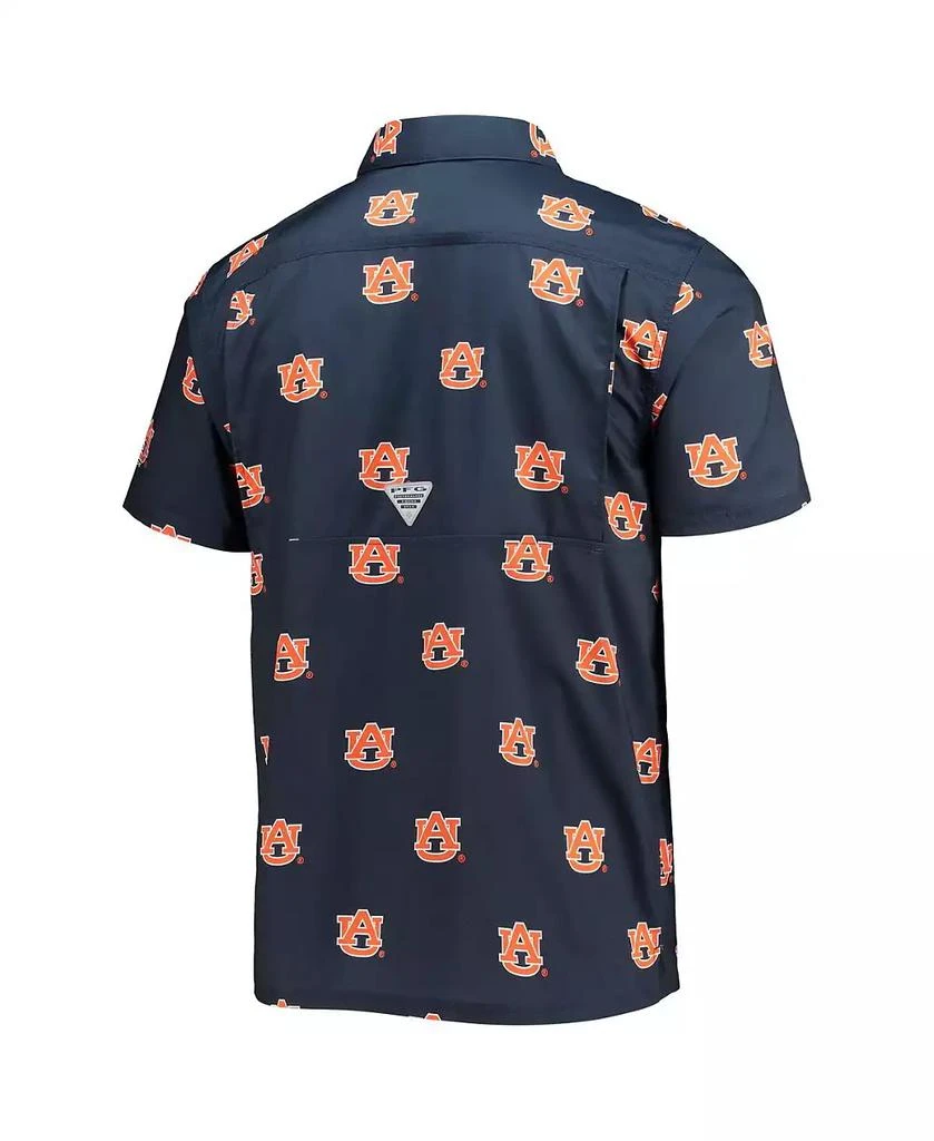 Columbia Men's Navy Auburn Tigers Super Slack Tide Omni-Shade Button-Up Shirt 3