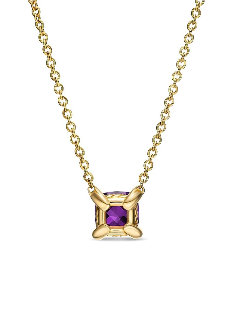 David Yurman Micro Chatelaine Pendant Necklace in 18K Yellow Gold 4