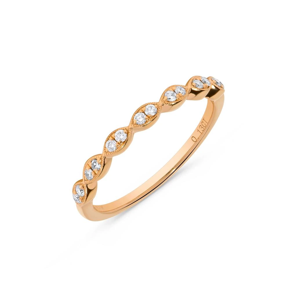 H.J. Namdar 0.15 ct tw Prong Set Round Diamond Stack Ring 14K Gold Natural Diamonds