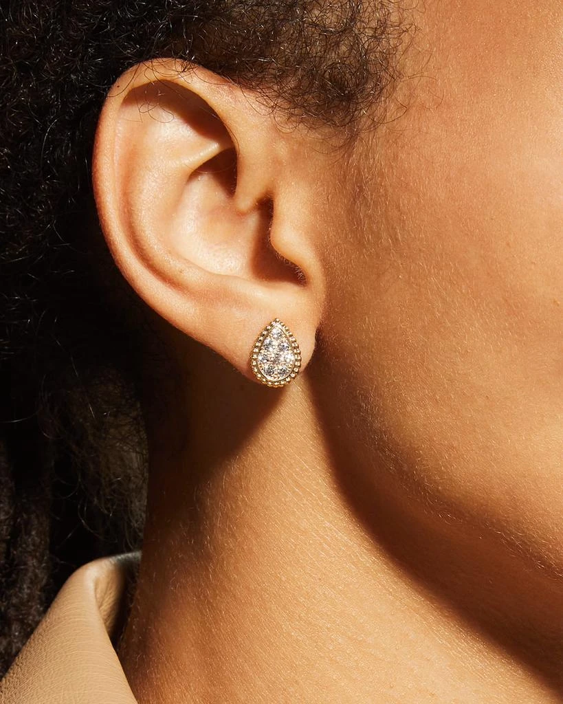 Boucheron Serpent Boheme 18K Yellow Gold Medium Diamond Stud Earrings 2