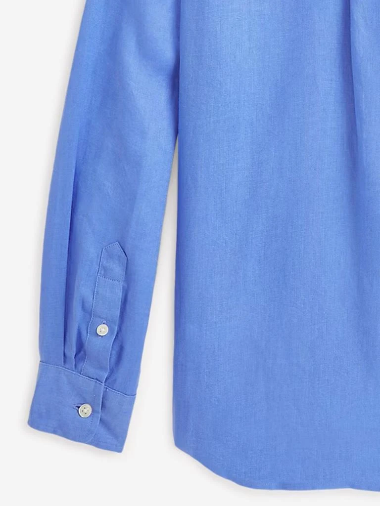 Ralph Lauren Boys Linen Shirt in Blue 4