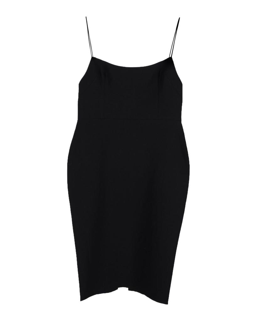 Alex Perry Square Neck Midi Dress in Black Polyester