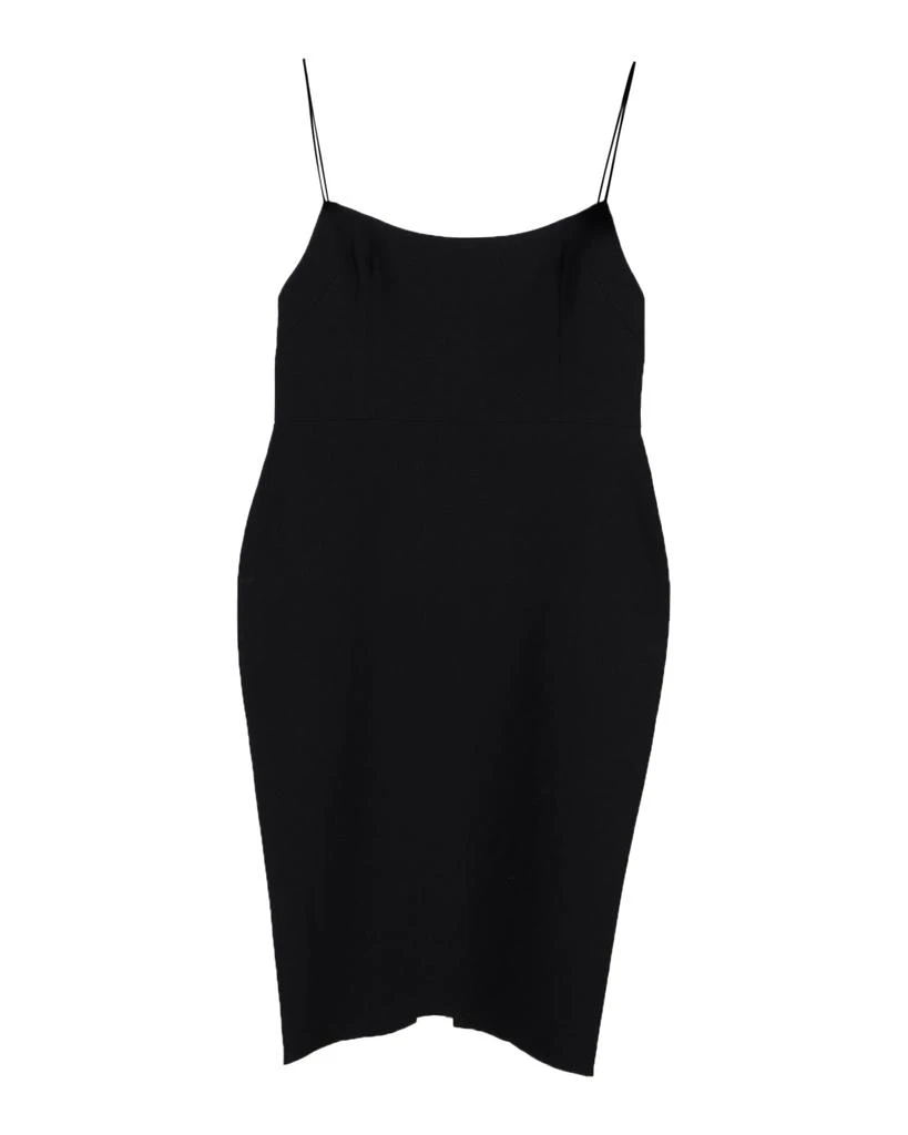 Alex Perry Square Neck Midi Dress in Black Polyester 1