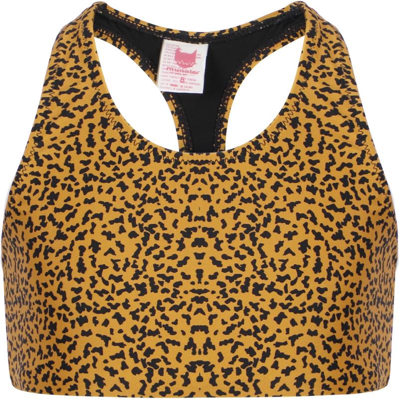 Munster Leopard print tank top in black and orange