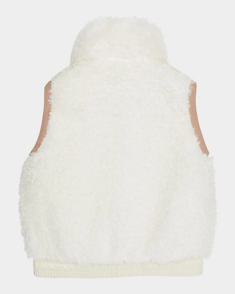 Moncler Girl's Quilted Faux Shearling Vest, Size 8-14 2