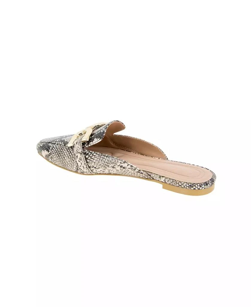 BCBG Women's Tara Buckle Mule Flats 6