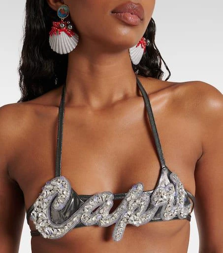 Dolce 
Gabbana Capri crystal-embellished bra top 4