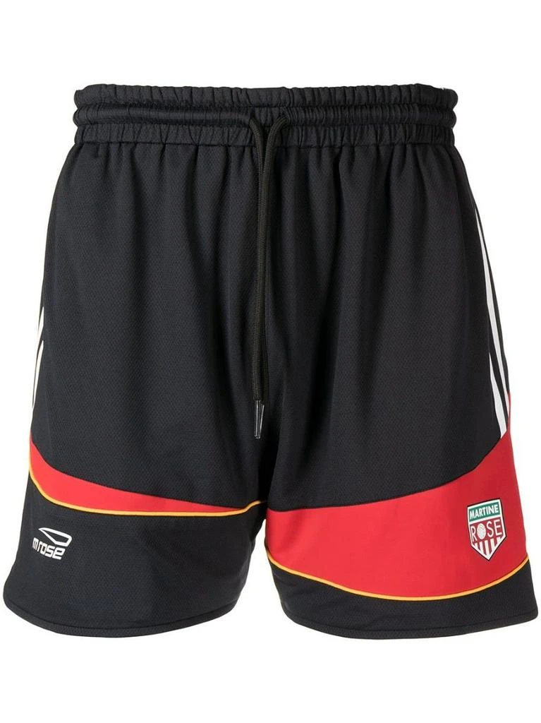 NA Colour-block print black track Shorts 1