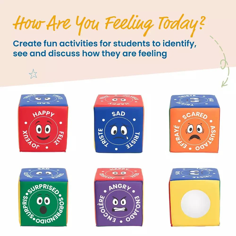 ECR4Kids SoftZone Emotion Cube with Mirror, Contemporary 5