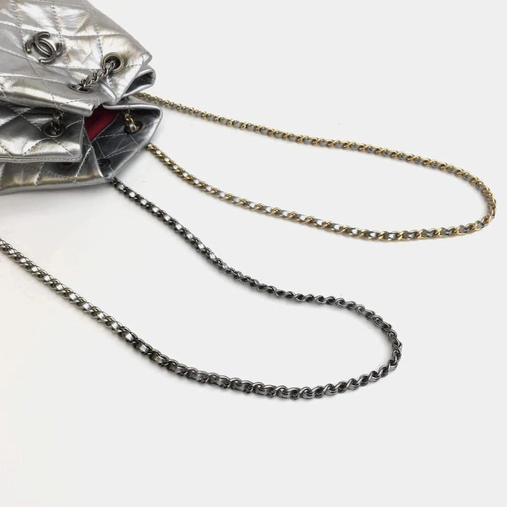 Chanel Chanel Silver Leather Gabrielle Backpacks 9