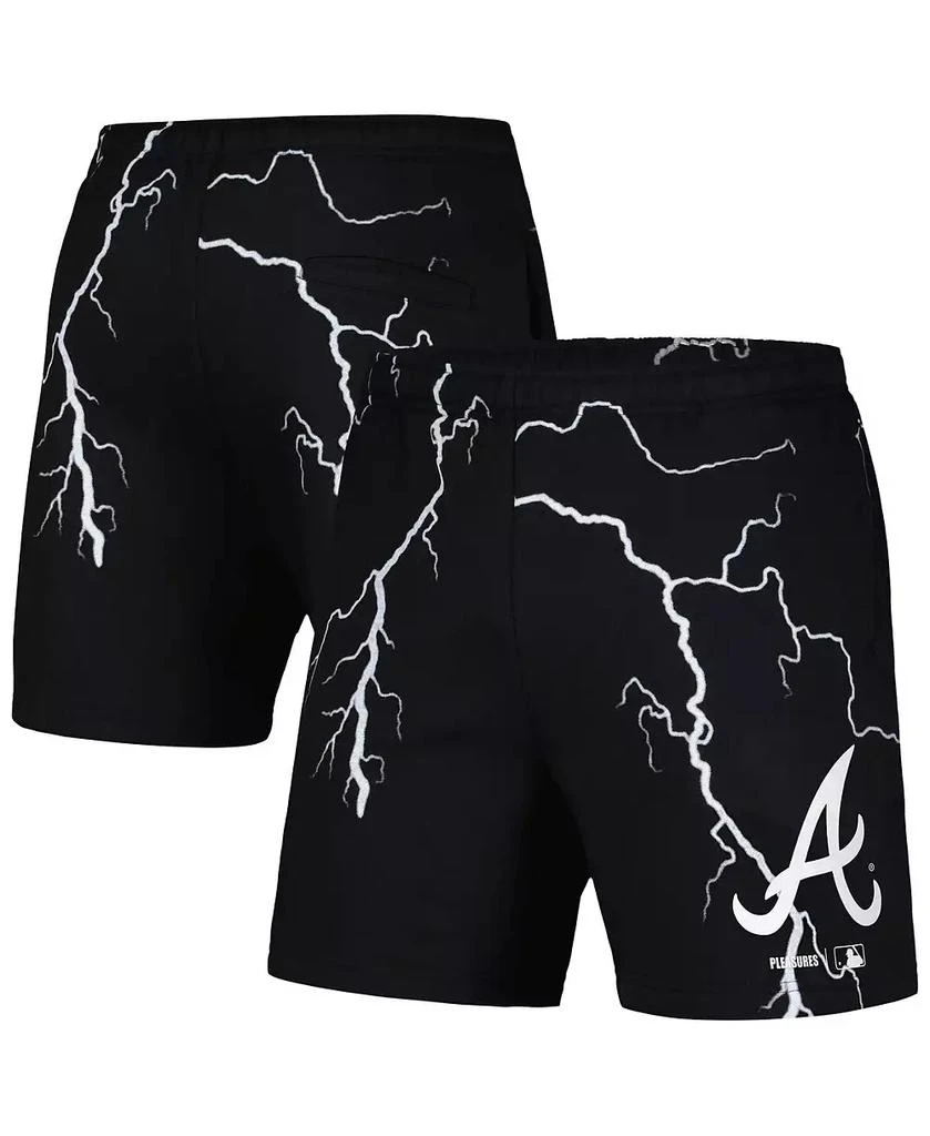 Pleasures Men's Black Atlanta Braves Lightning Shorts 1
