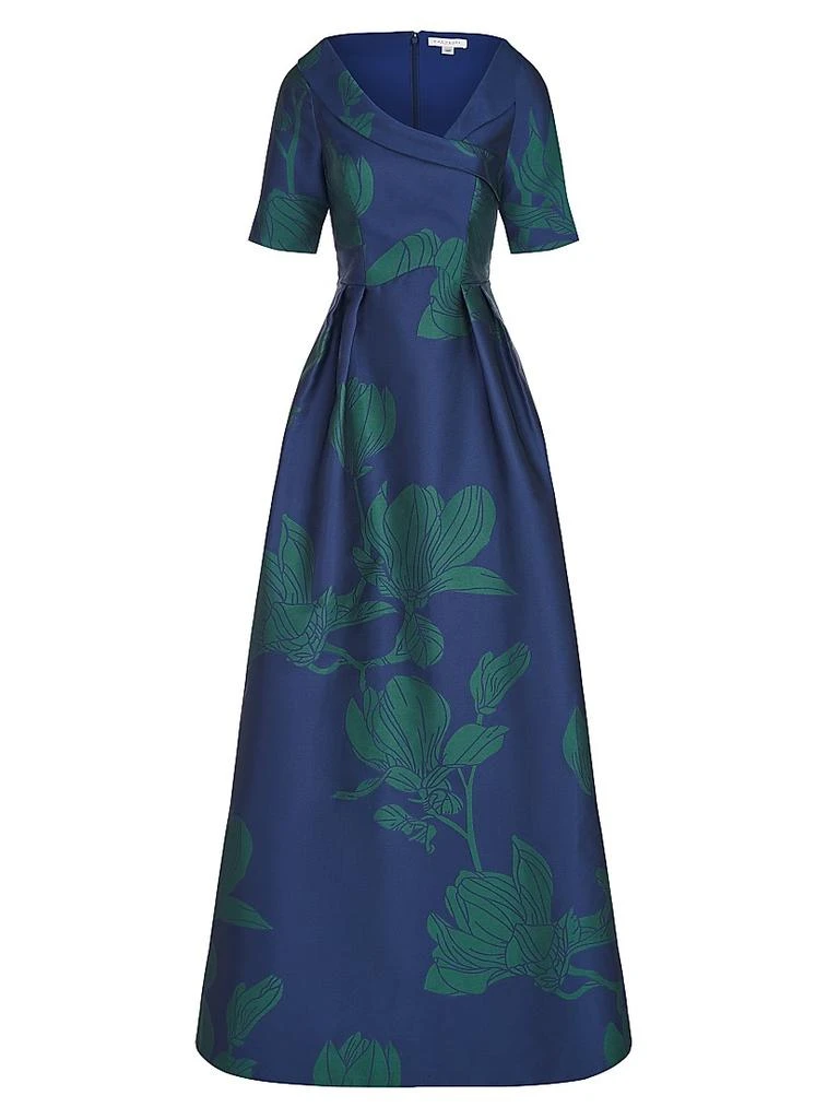 Kay Unger Coco Floral Jacquard Gown 1