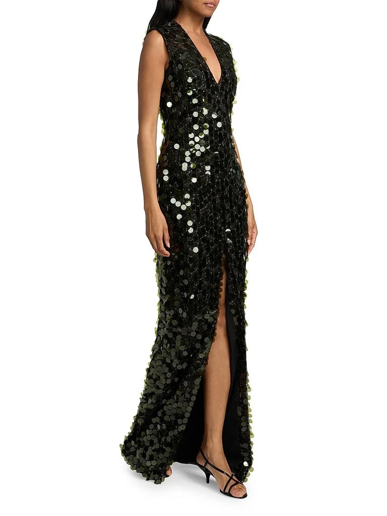 Atelier Prabal Gurung Ava Paillette V-Neck Gown 2