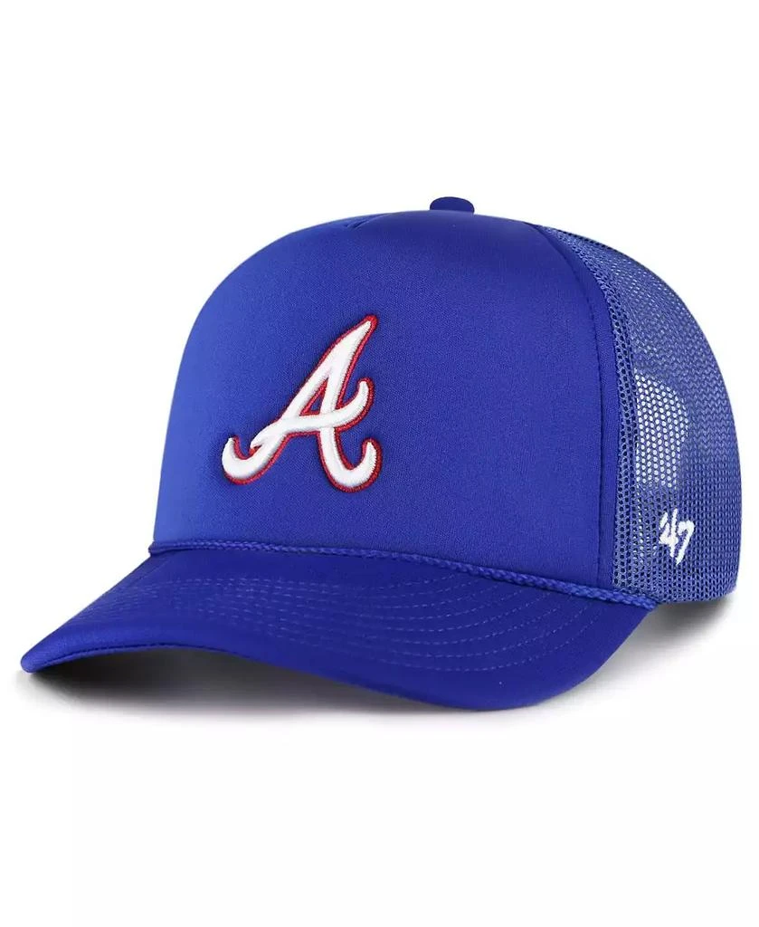 47 Brand Men's Royal Atlanta Braves Foam Logo Trucker Adjustable Hat 1