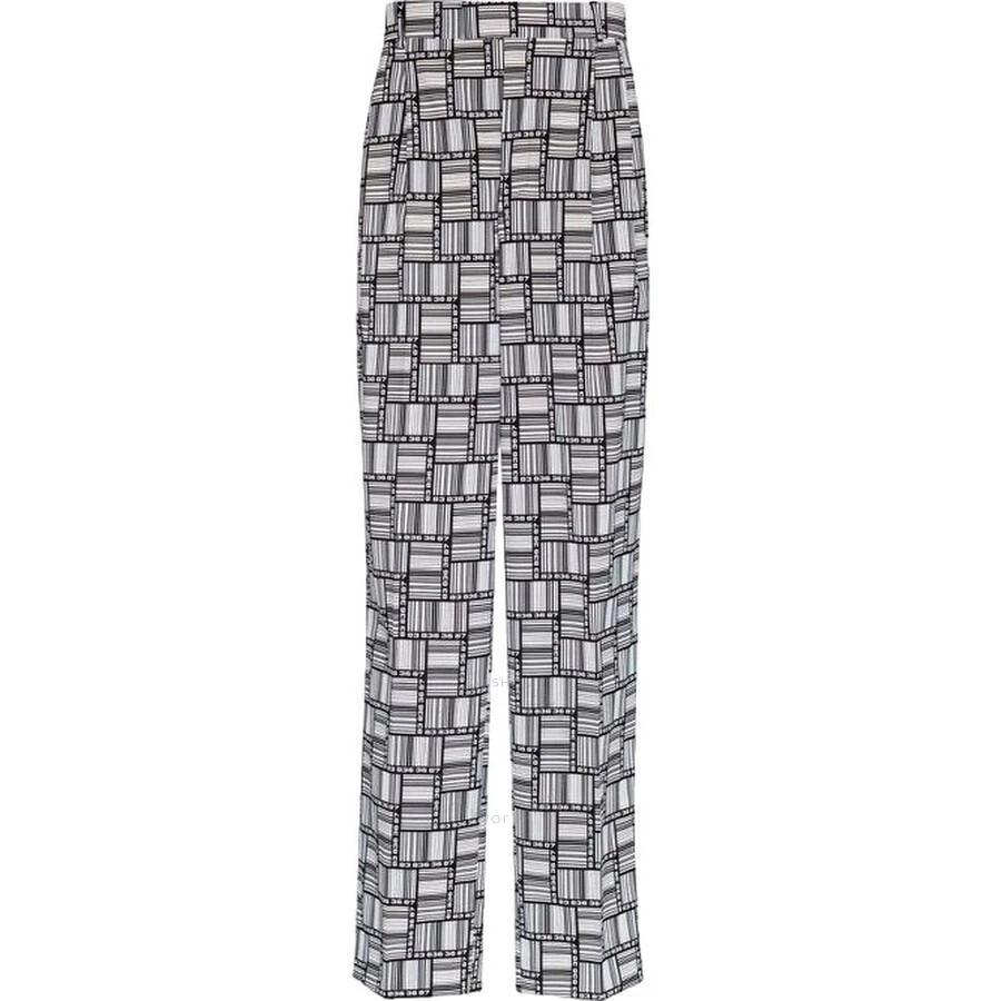 Vtmnts Men's Blk/White Barcode Monogram Tailored Pants 1