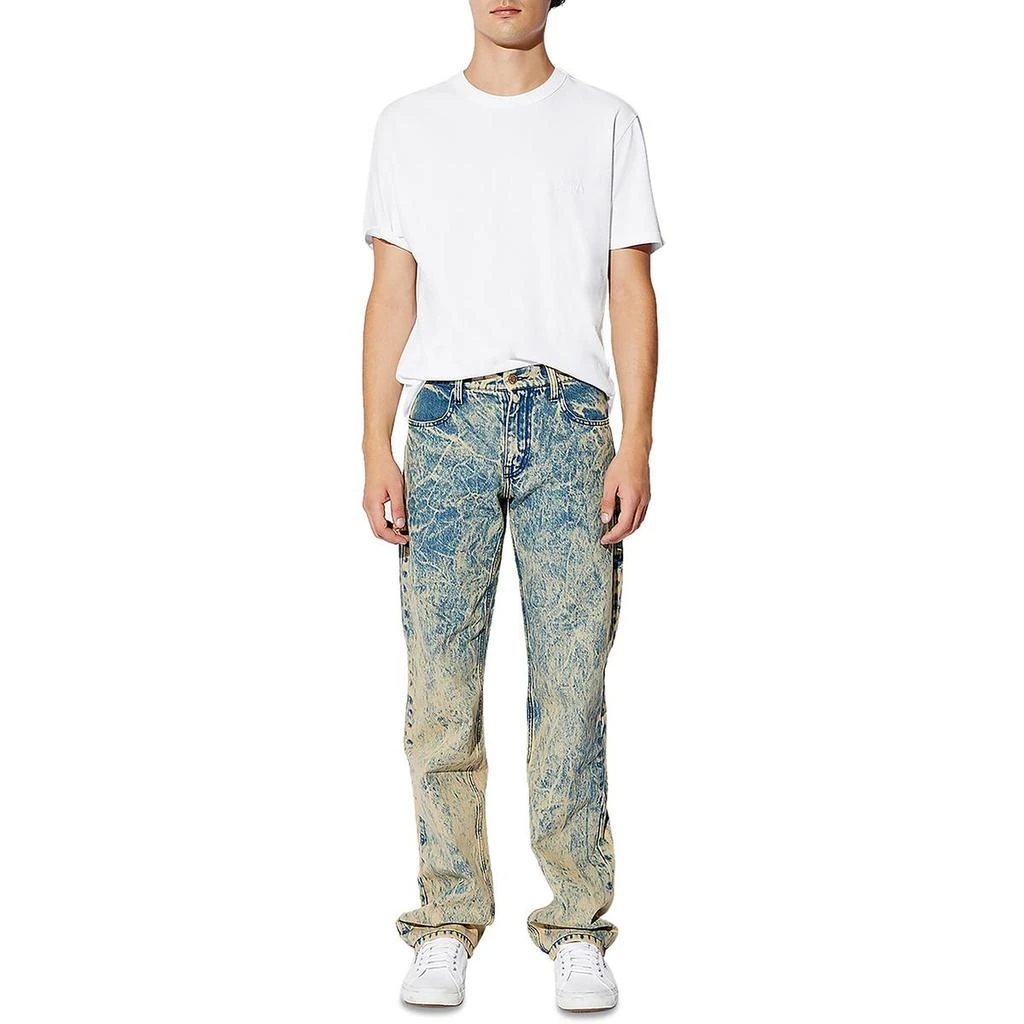 RTA Denim Mens Cotton Mid-Rise Straight Leg Jeans 3