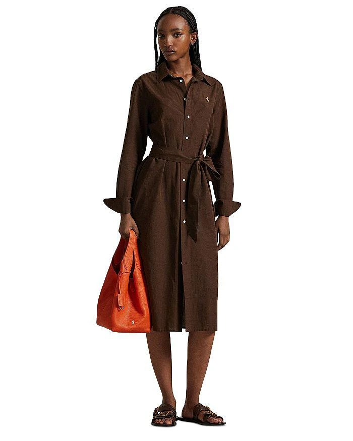 Ralph Lauren Cotton-Linen Belted Shirtdress