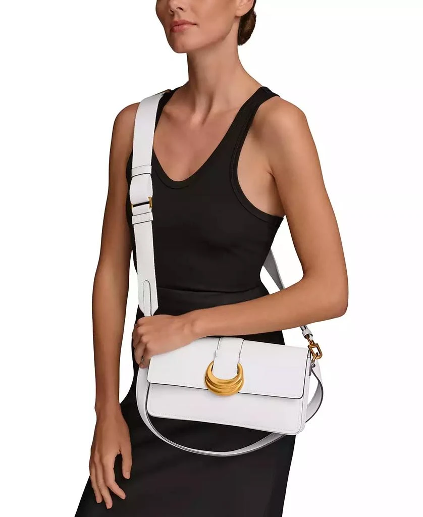 Donna Karan Valley Stream Leather Buckle Shoulder with Removable Strap 11