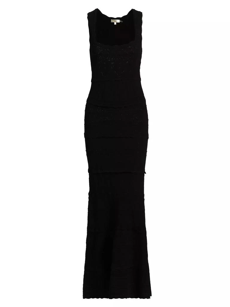 LOVESHACKFANCY Stretch Pointelle Ellaria Knit Maxi-Dress 1