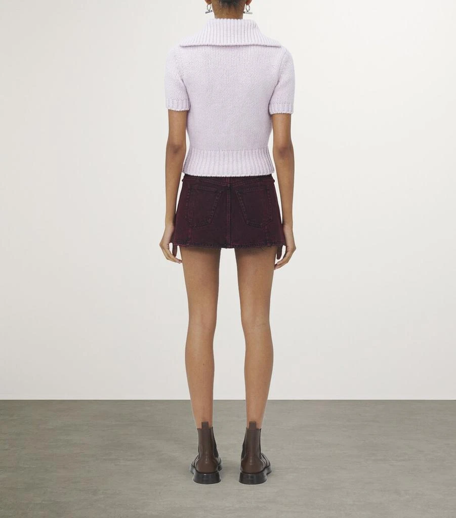 Alexander McQueen Overdyed Denim Mini Skirt 4
