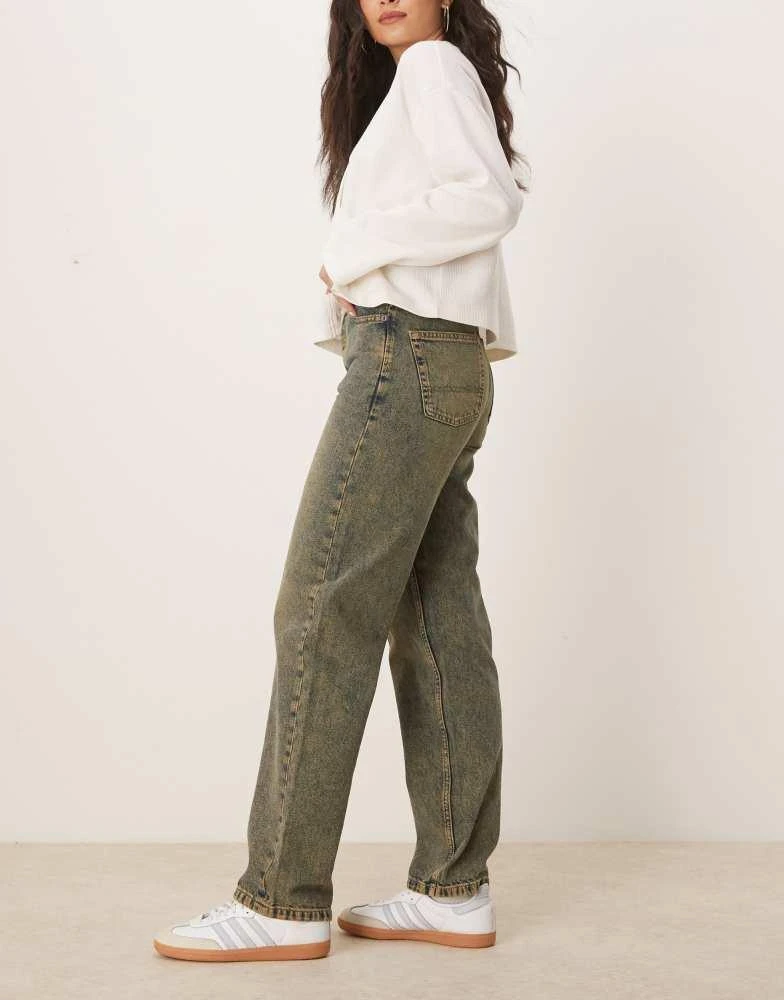 DICKIES Dickies thomasville regular fit denim jeans in indigo with yellow fade 3