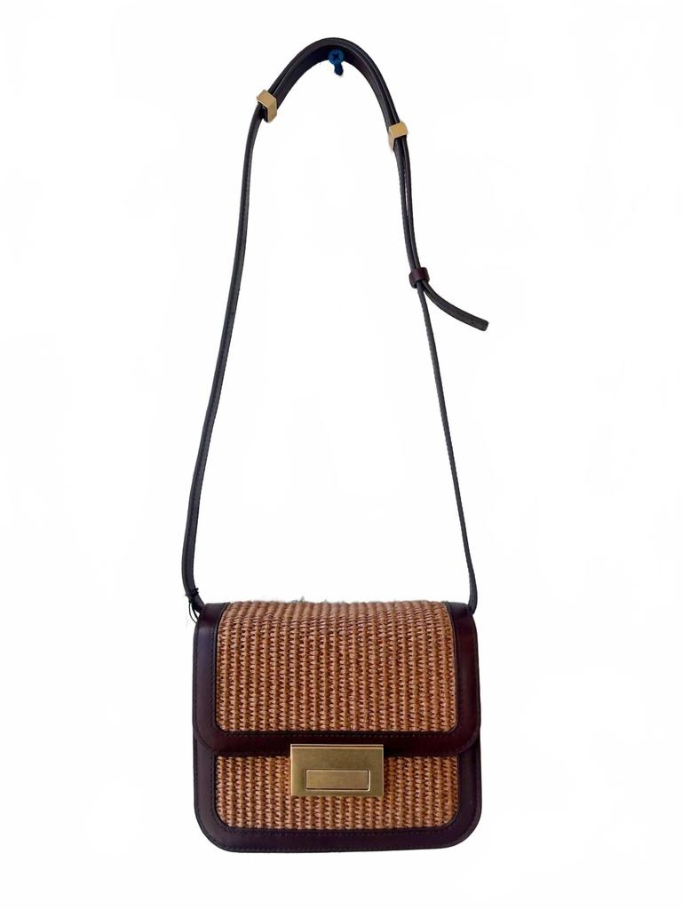 Loeffler Randall Desi Crossbody With Lock Hardware In Espresso