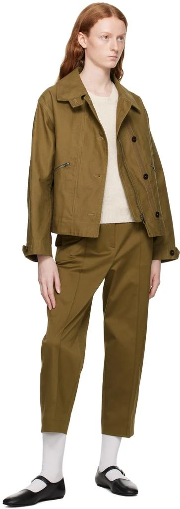 Margaret Howell Khaki Cropped Trousers 4