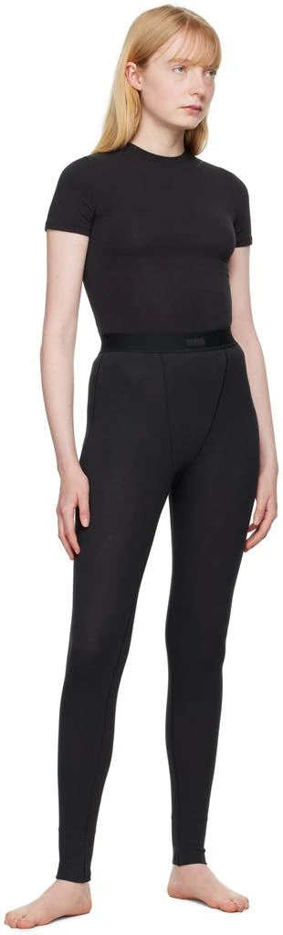 SKIMS Black Cotton Rib Leggings 4