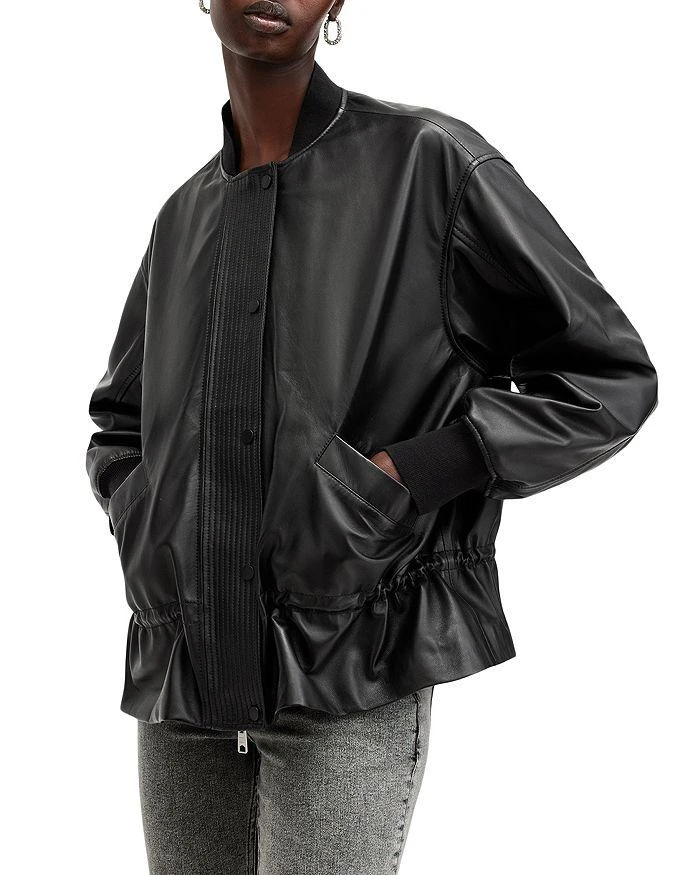 ALL SAINTS Sofi Leather Bomber Jacket 1
