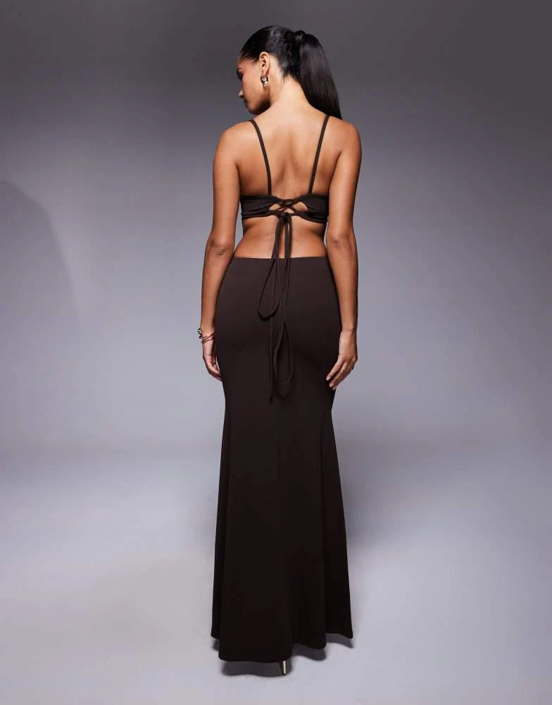 scuba cut out dress Betsy & Adam Petite Sleeveless Halter Neck Dress - Wine