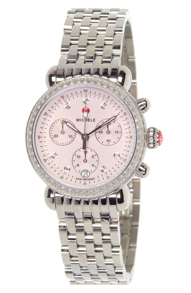 Michele Women's CSX Diamond Bezel 3-Hand Bracelet Watch, 36mm - 0.62 ctw 1