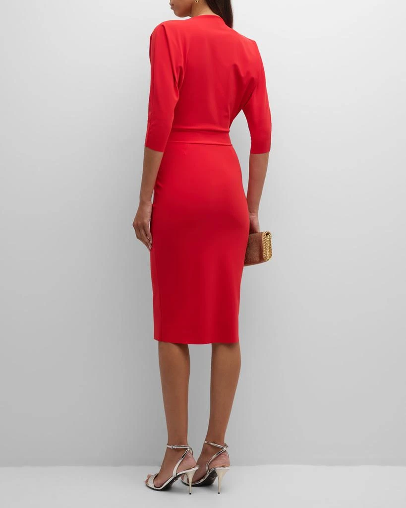 Chiara Boni Buckle-Embellished Surplice Bodycon Dress 4