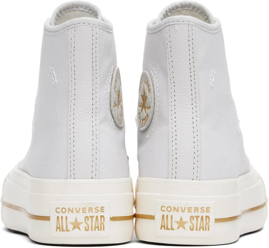 Converse Gray Chuck Taylor All Star Lift Platform Tailored Lines High Top Sneakers 2