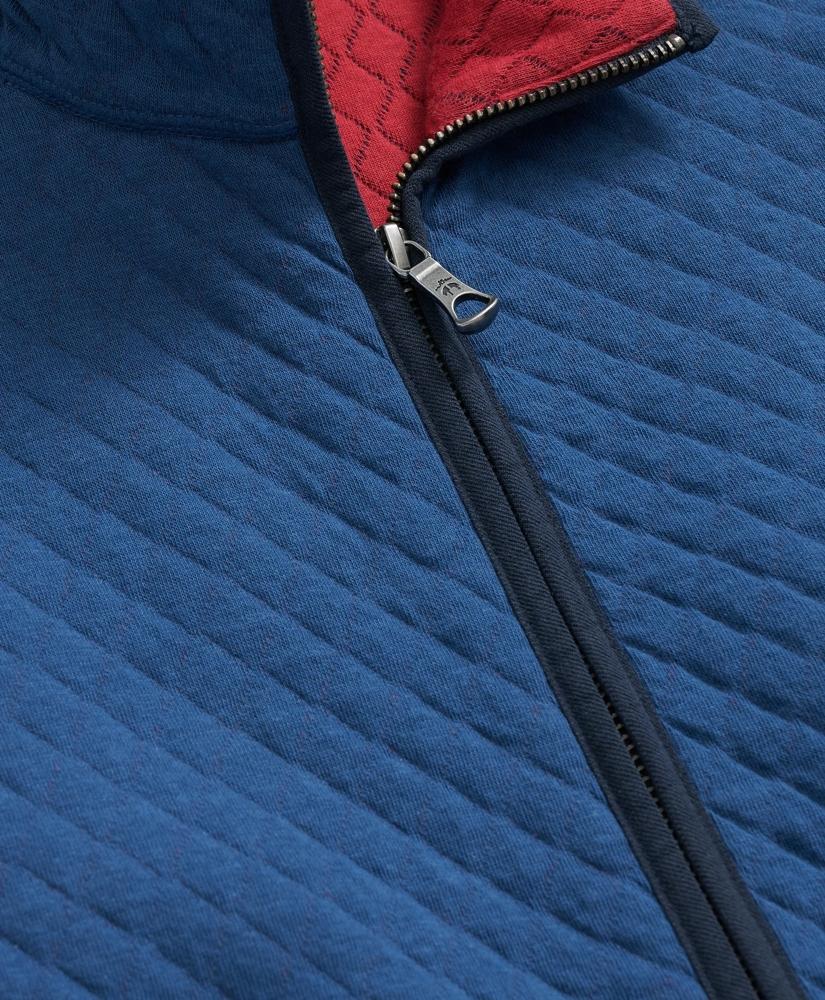 Brooks Brothers Cotton-Blend Diamond-Quilted Full-Zip Vest