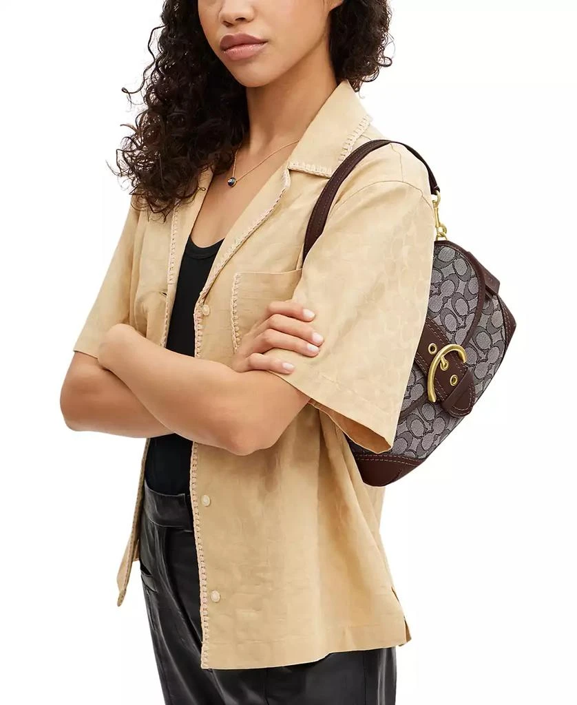 COACH Soho Signature Jacquard Top Handle Shoulder Bag 4