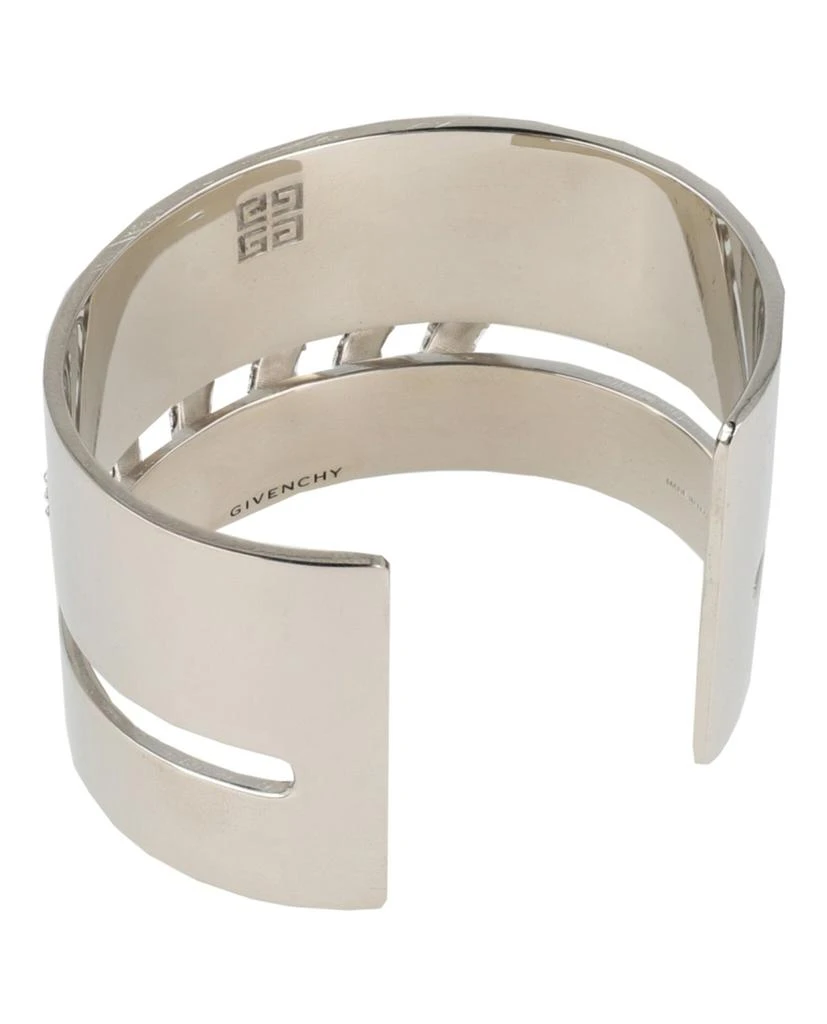 Givenchy Stitch Cuff Bracelet In Metal With Crystals 2