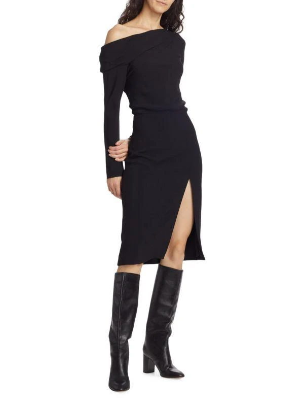 theory asymmetric off-the-shoulder midi dress Asymmetric Off-Shoulder Midi Dress