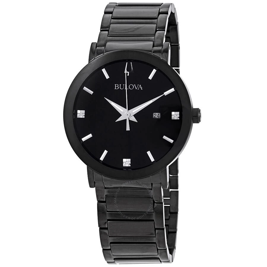 Bulova Modern Diamond Black Dial Men's Watch 98D144 1