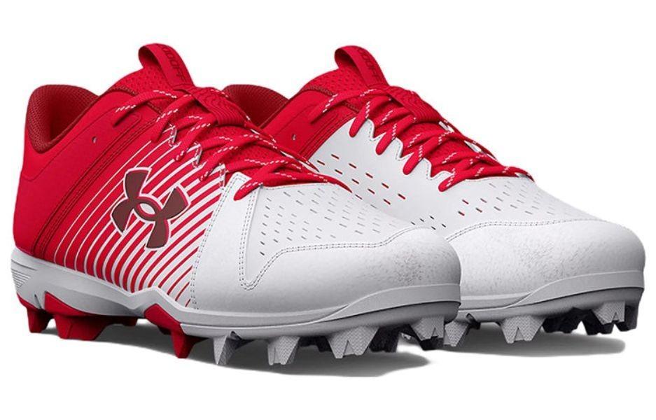 Under Armour Leadoff Low RM 3025589-600 Men's Red White Baseball Cleats ACAD685