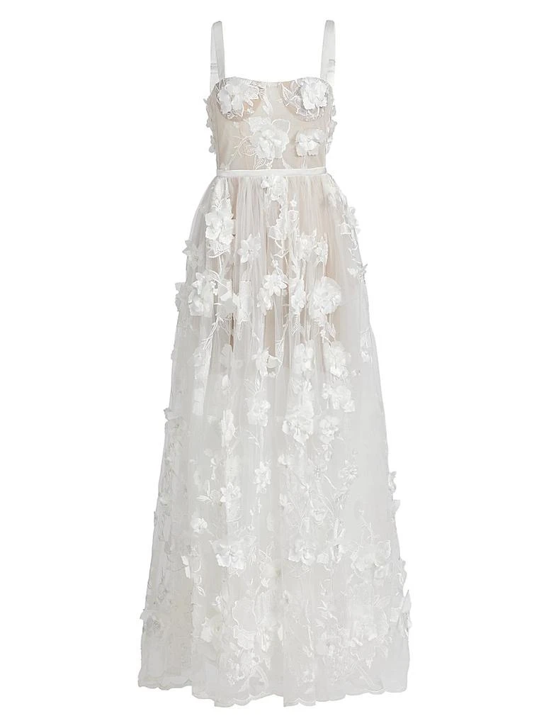 BRONX AND BANCO Anastasia Floral Appliqué Gown 1