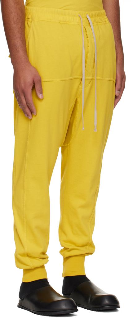 Rick Owens Yellow Concordians Drawstring Sweatpants