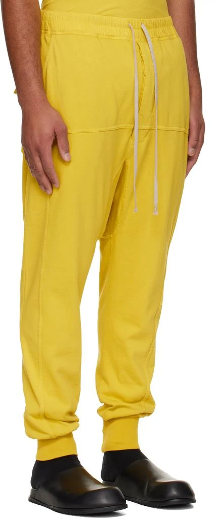 Rick Owens Yellow Concordians Drawstring Sweatpants 2