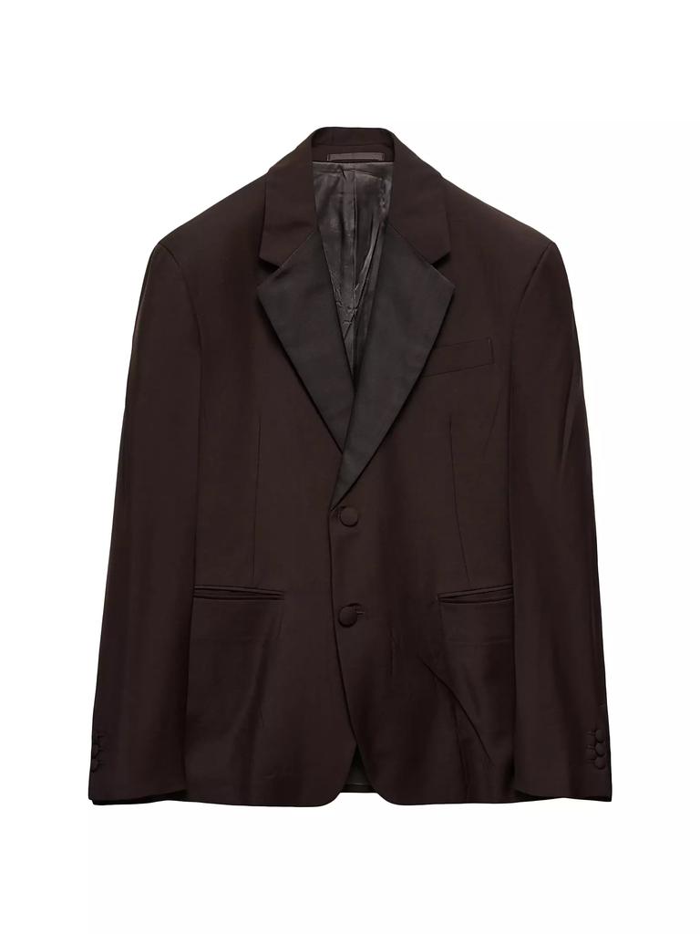 Prada Mohair Wool Single-Breasted Jacket - Suits - Free